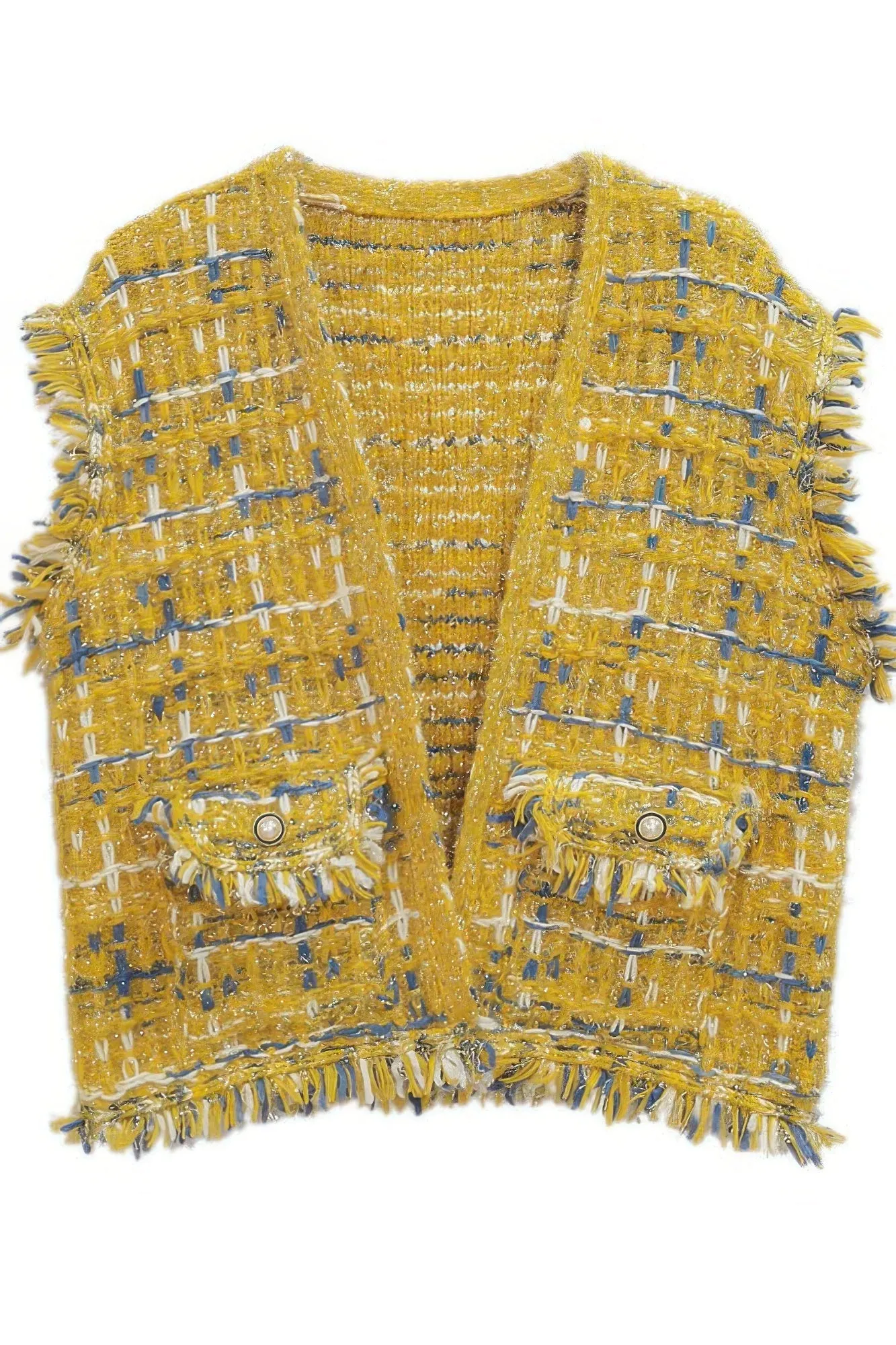 FASHNZFAB Karo-Tweed-Weste