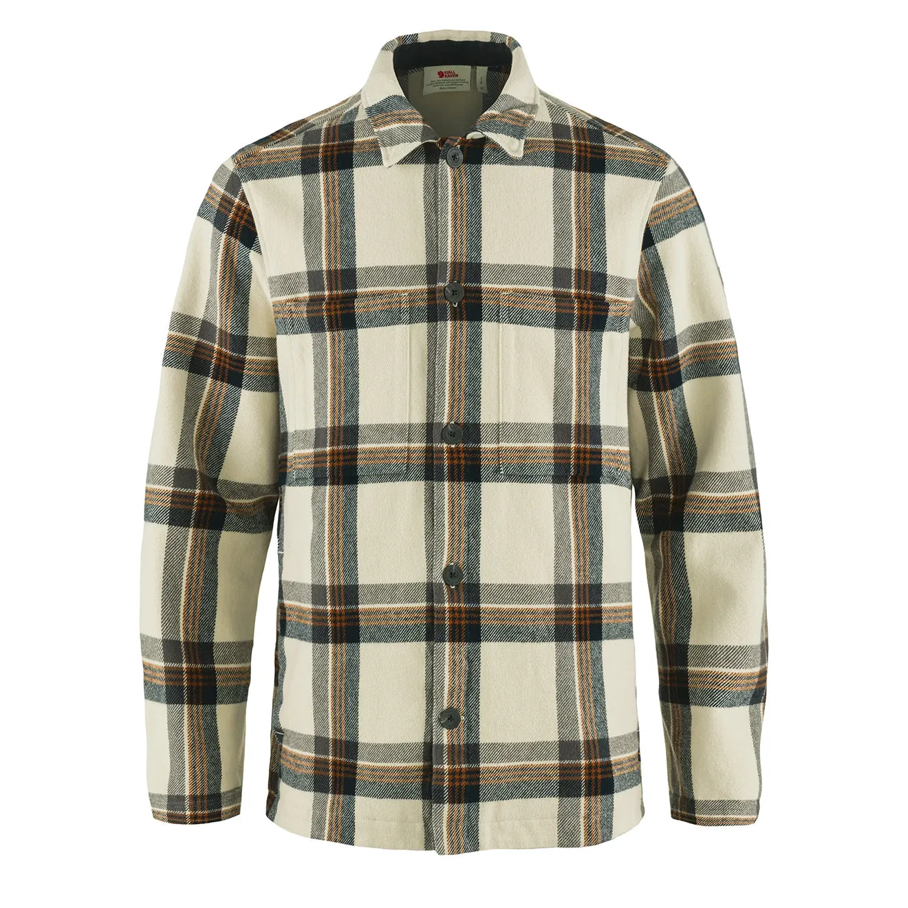 Fjällräven Singi Flannel Überhemd Kreideweiß / Dunkelblau