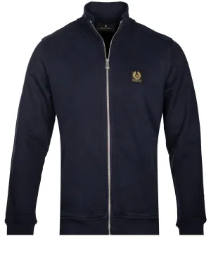 Sweatshirt mit Vollreißverschluss in Dunkeltinte