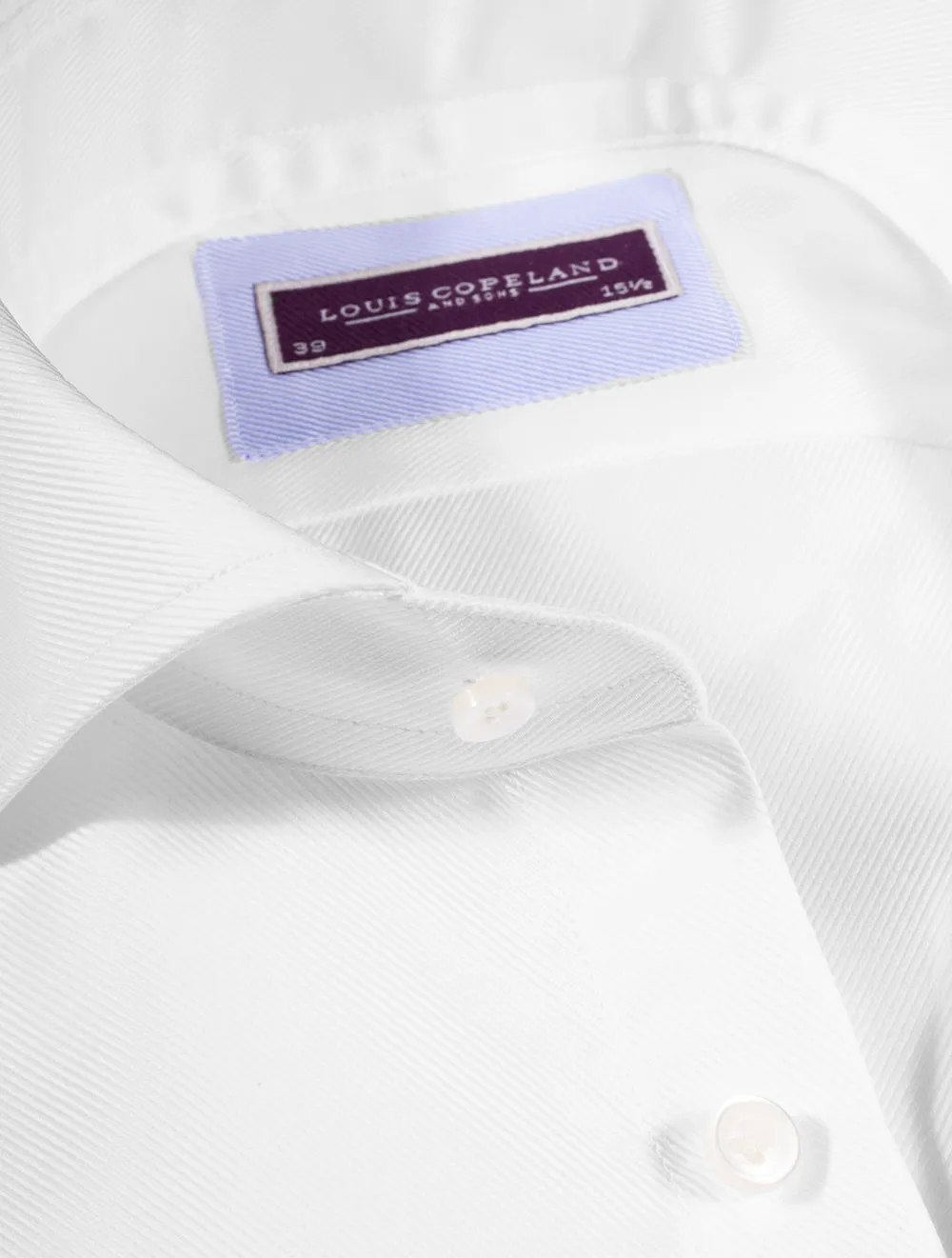 Gullit Twill Reisehemd Doppelmanschette Super Slim Fit Weiß