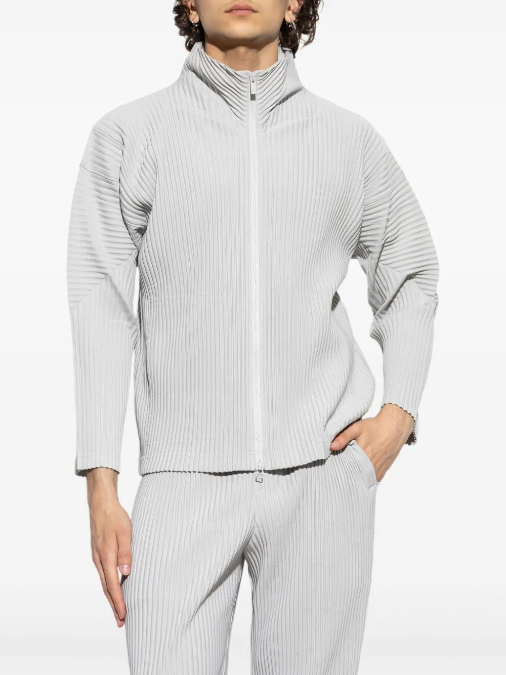 HOMME PLISSE ISSEY MIYAKE - Herren Basic Zip-Up Cardigan Kleidung_homme-plisse-iss