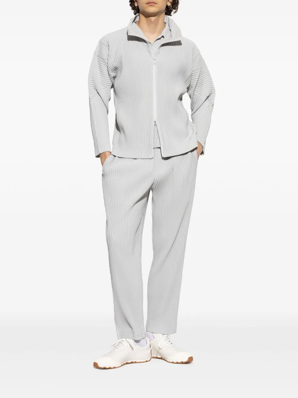 HOMME PLISSE ISSEY MIYAKE - Herren Basic Zip-Up Cardigan Kleidung_homme-plisse-iss