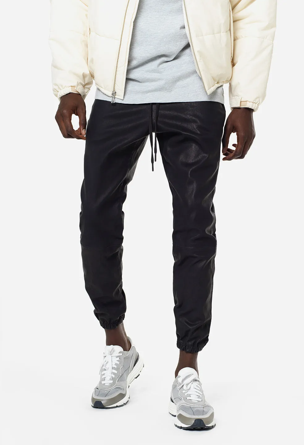 Leder LA Hose / Schwarz