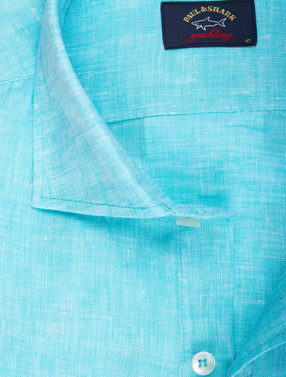 Leinenhemd Aqua