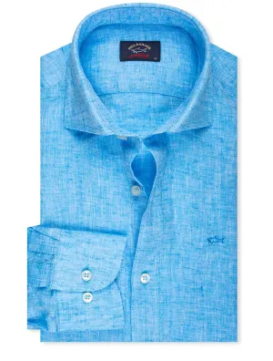Leinenhemd Blau