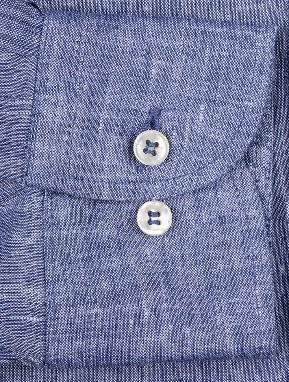 Leinenhemd Marineblau