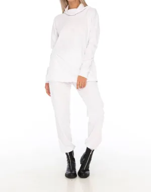 Loungewear Rollkragenpullover in Weiß