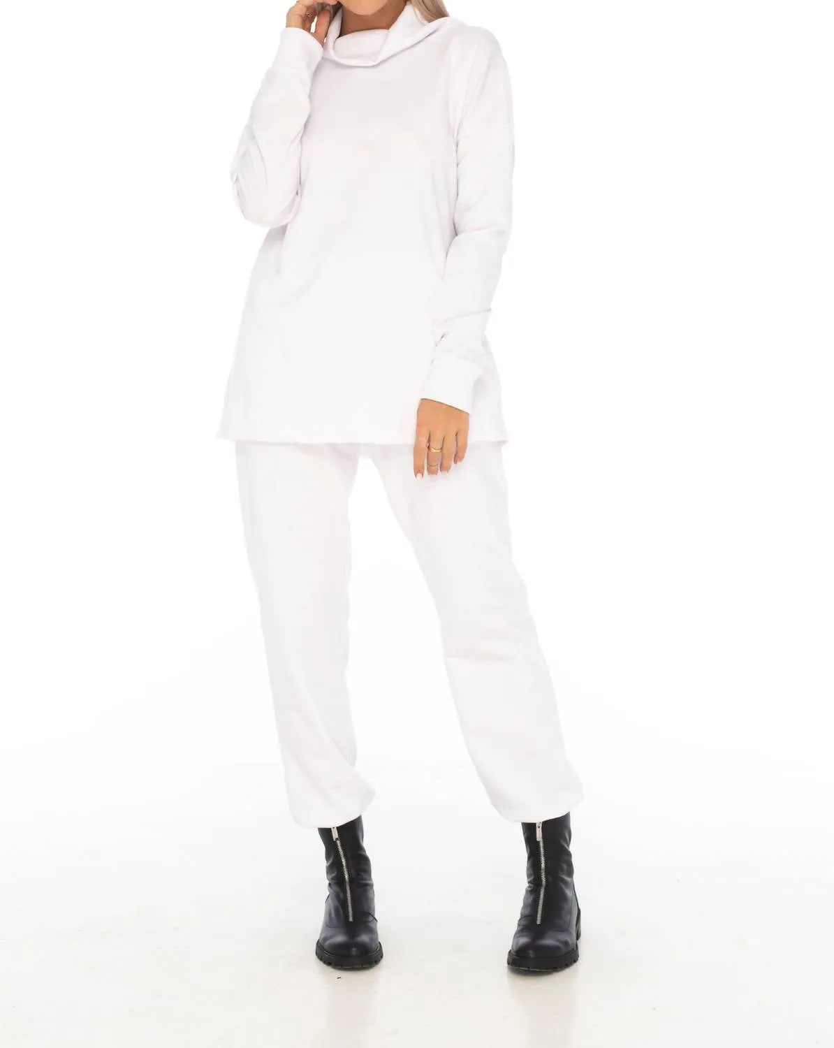 Loungewear Rollkragenpullover in Weiß