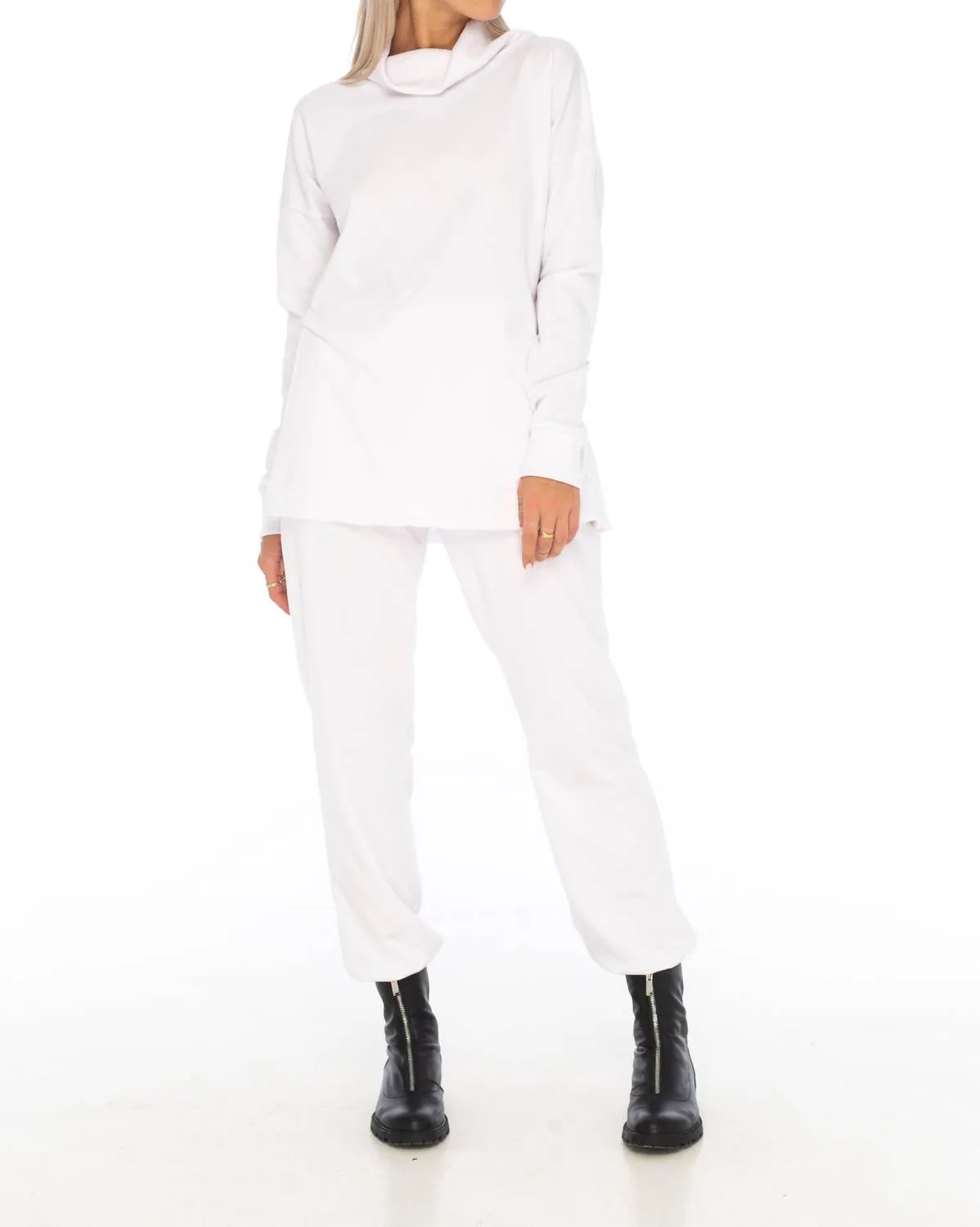Loungewear Rollkragenpullover in Weiß