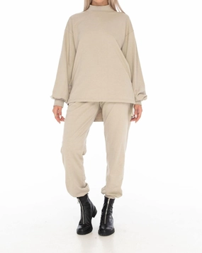 Loungewear Long Pocket Sweater In Camel