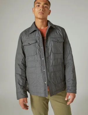 Lucky Brand Nylon Reversible Puffer Hemdjacke Navy Grau Mehrfarbig Lucky Brand