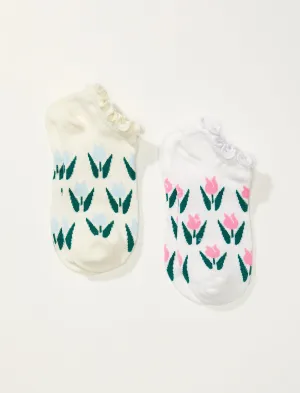 Lucky Brand Tulip Ped Sock 2 Pk Weiß Lucky Brand