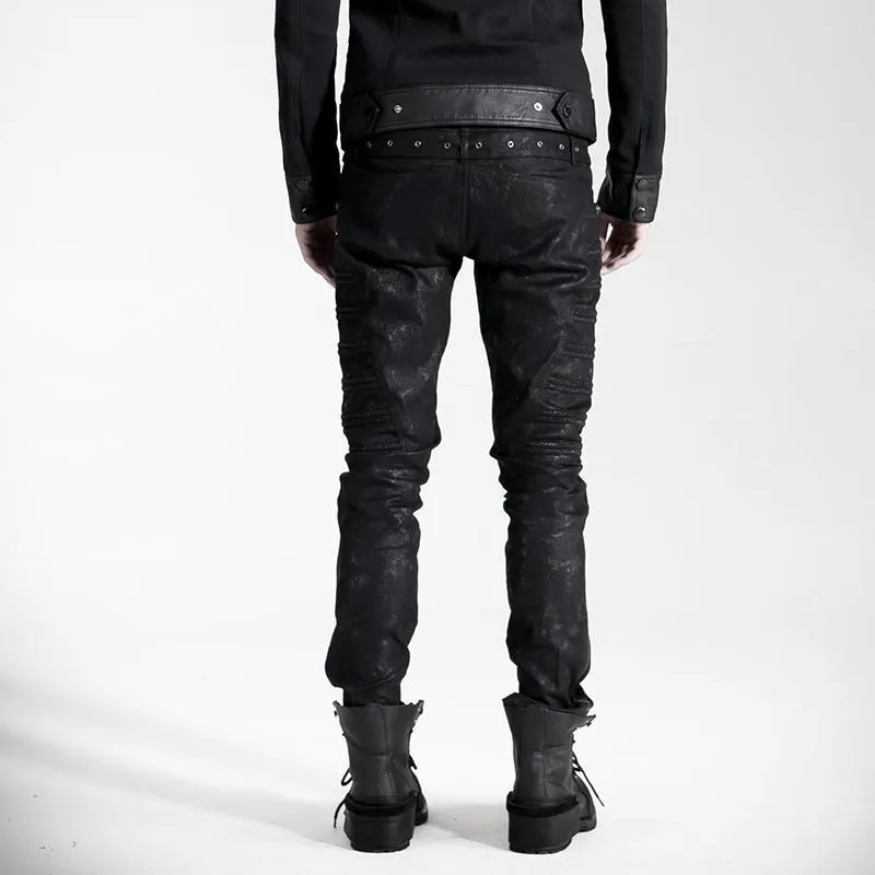 Herrenhose mit Nieten in Schwarz