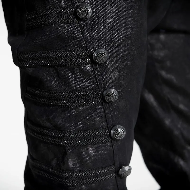 Herrenhose mit Nieten in Schwarz