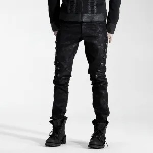 Herrenhose mit Nieten in Schwarz