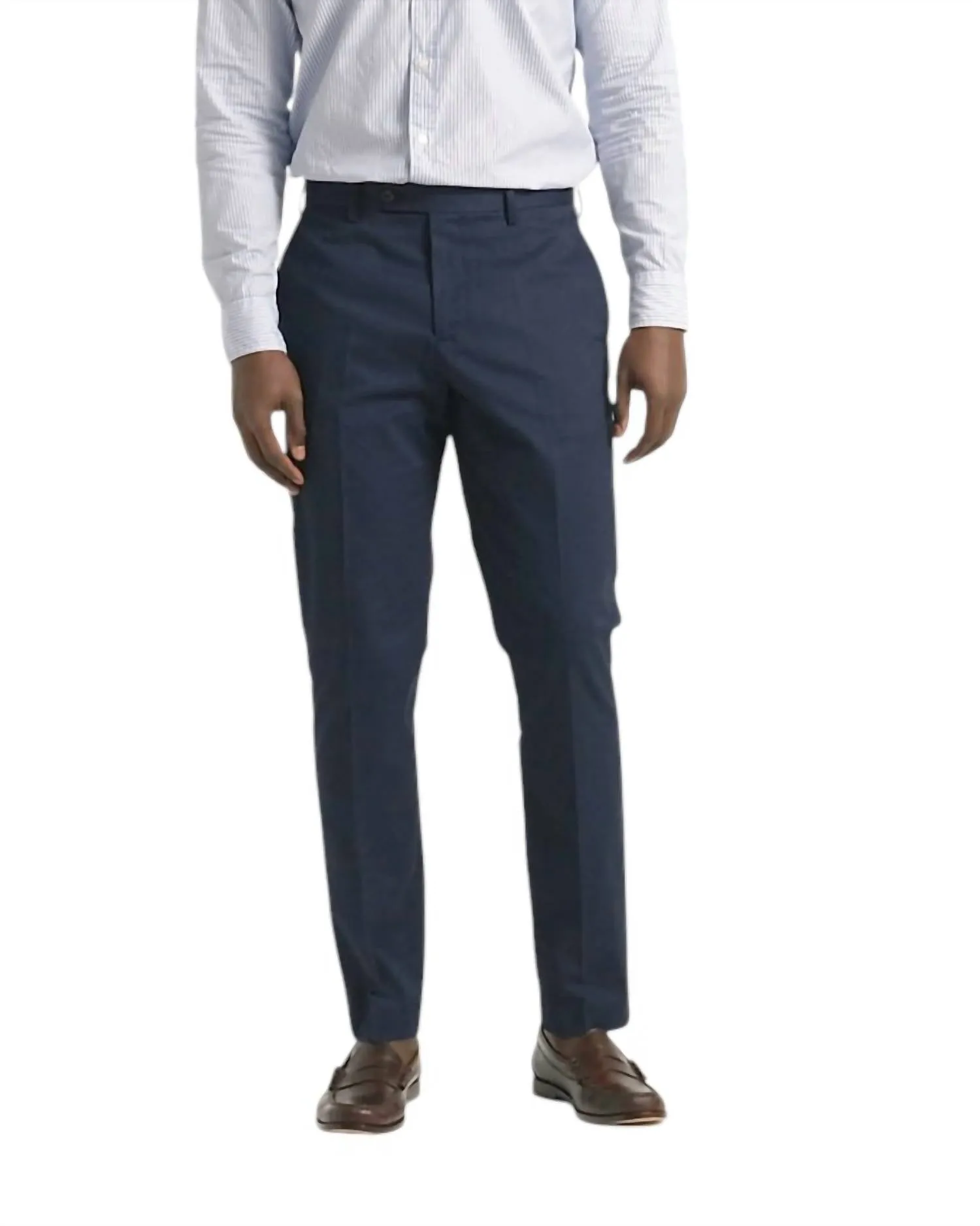 Herren Bowery Chino Anzughose in Marineblau