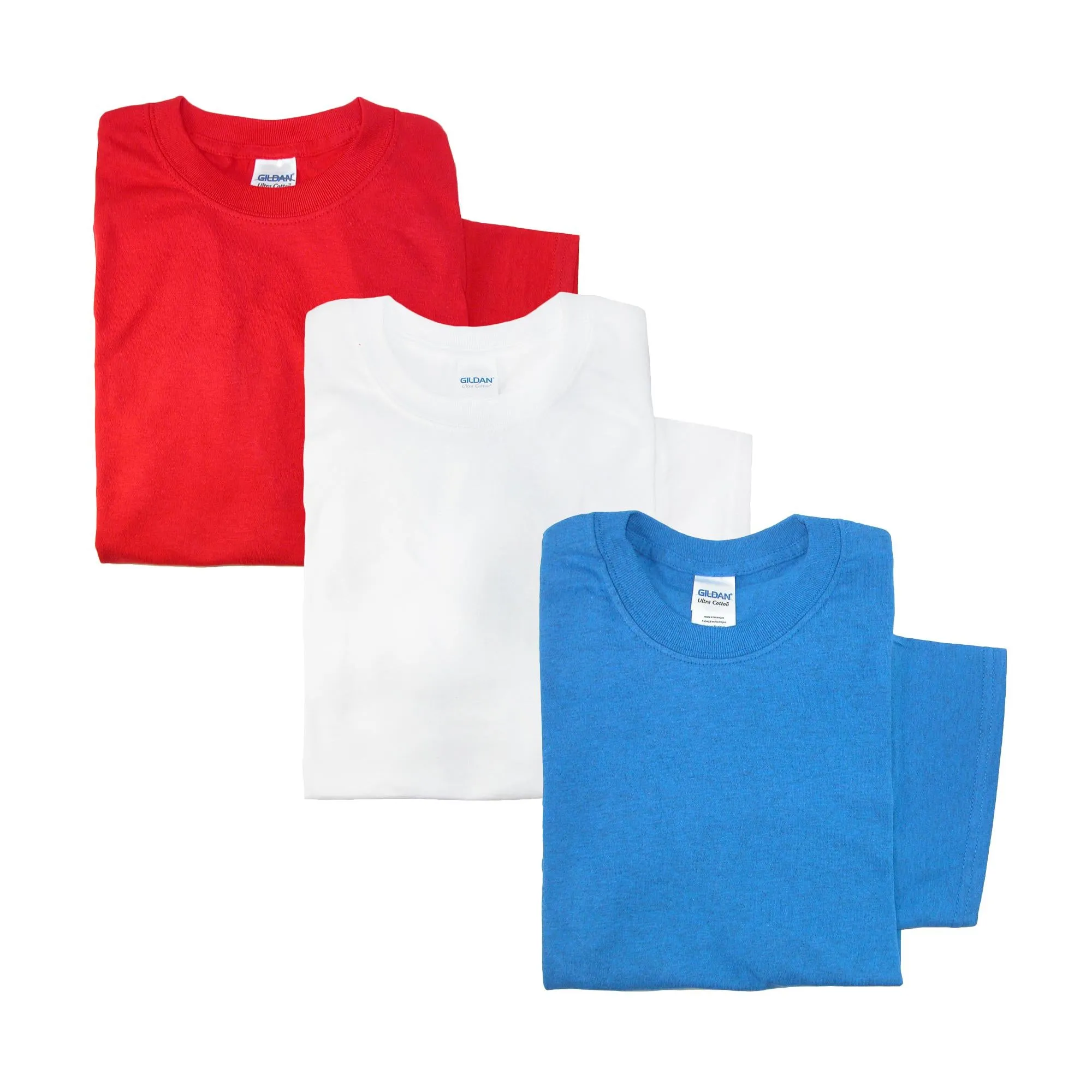 Herren-Baumwoll-T-Shirt mit Rundhalsausschnitt (3er Pack)