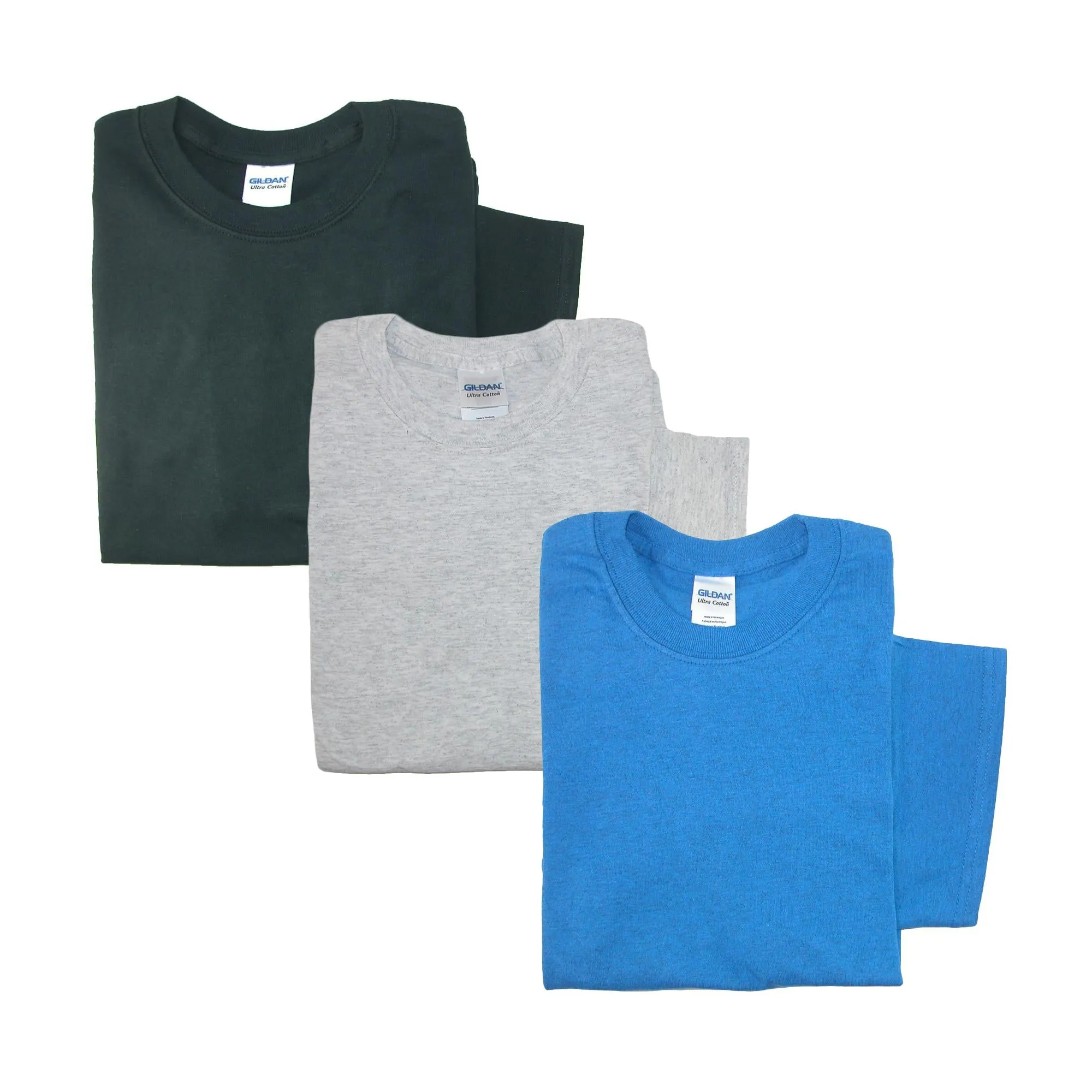 Herren-Baumwoll-T-Shirt mit Rundhalsausschnitt (3er Pack)