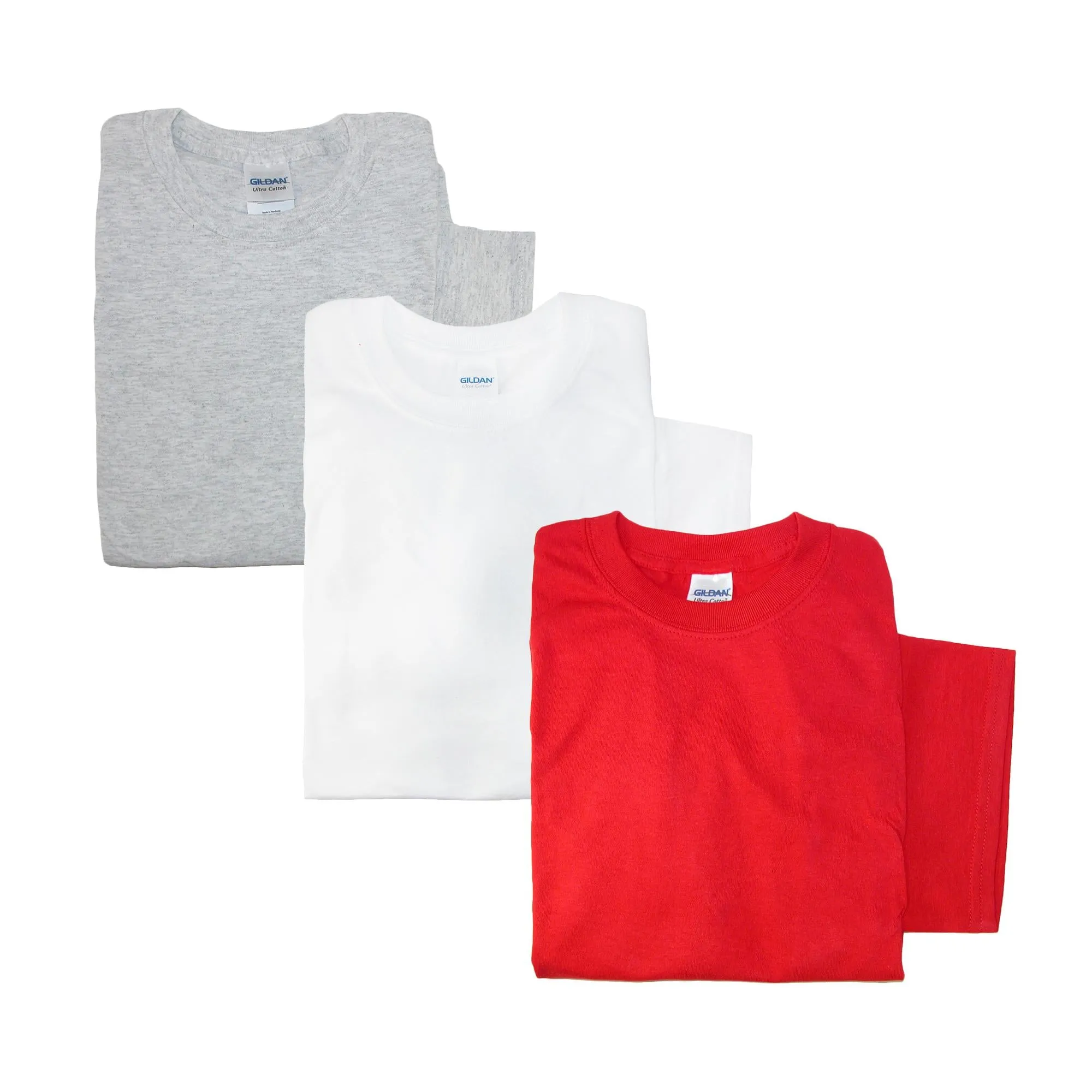 Herren-Baumwoll-T-Shirt mit Rundhalsausschnitt (3er Pack)