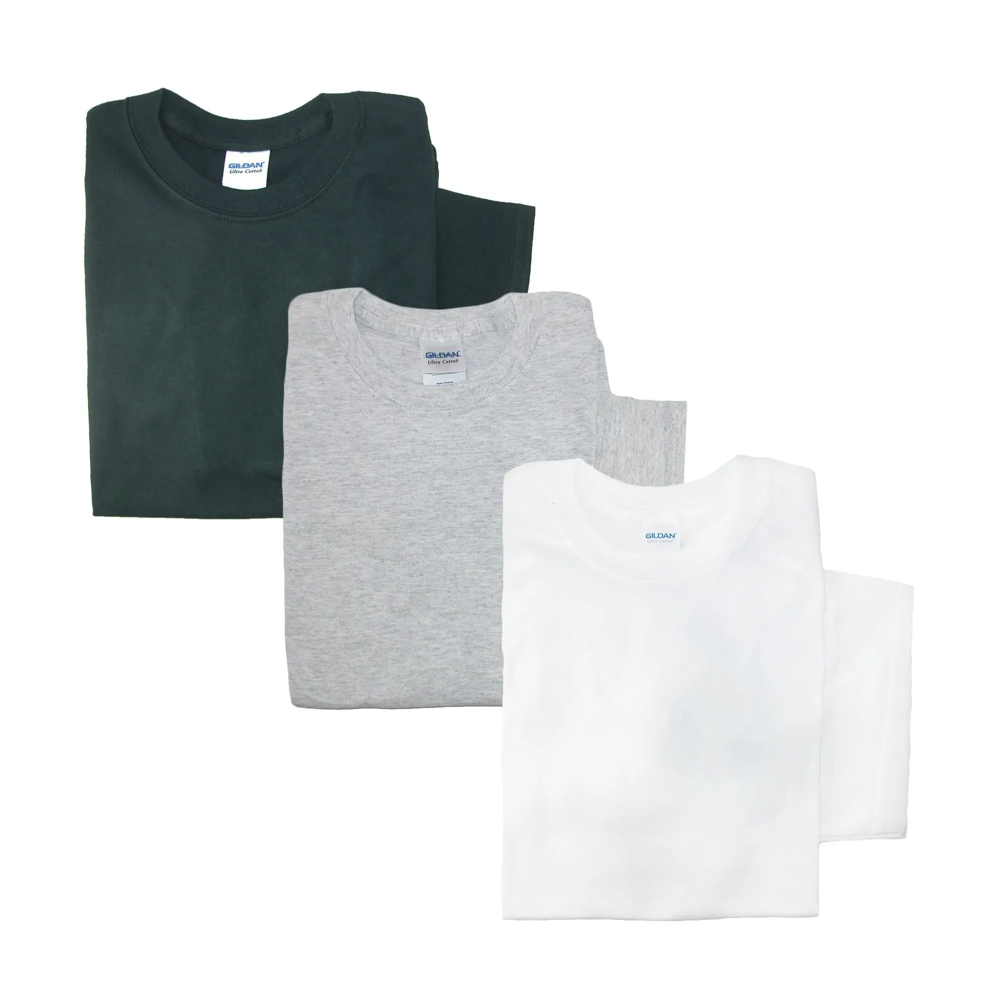 Herren-Baumwoll-T-Shirt mit Rundhalsausschnitt (3er Pack)