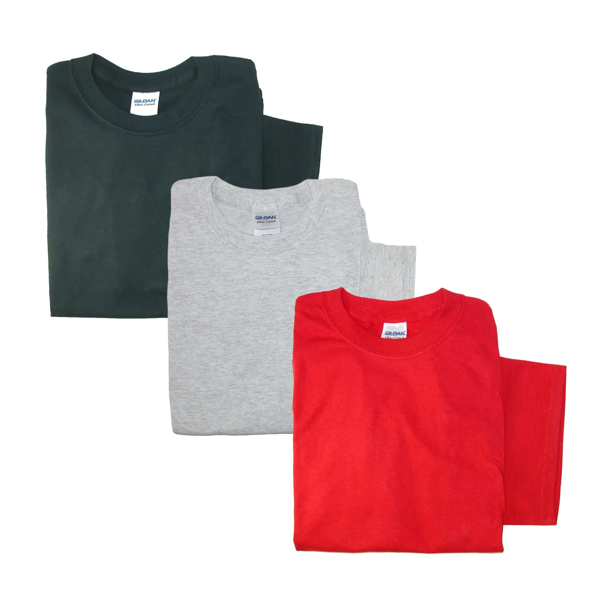 Herren-Baumwoll-T-Shirt mit Rundhalsausschnitt (3er Pack)