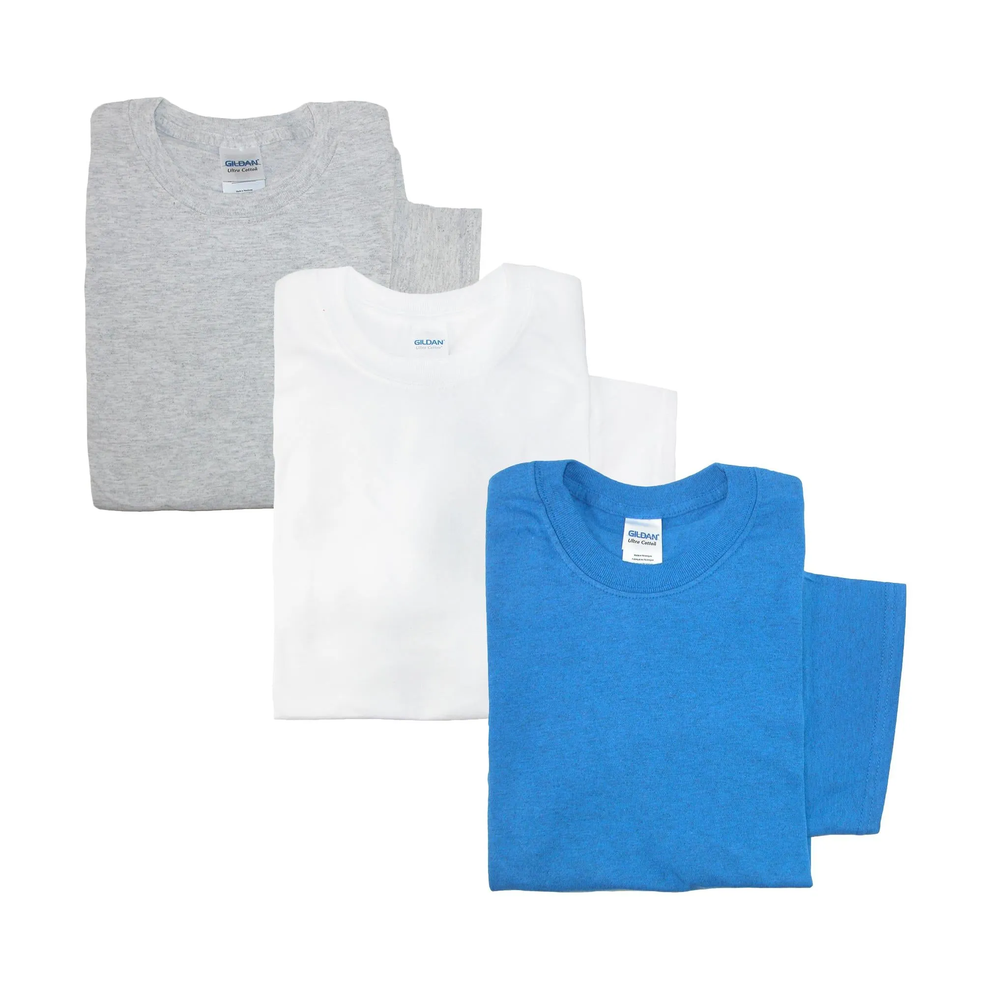 Herren-Baumwoll-T-Shirt mit Rundhalsausschnitt (3er Pack)