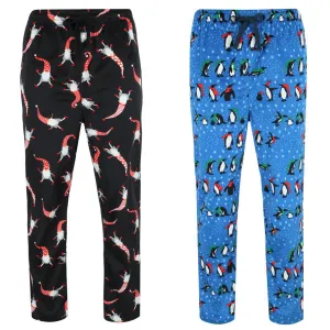 Herren Flanell Urlaubspyjama-Hose (2er Pack)
