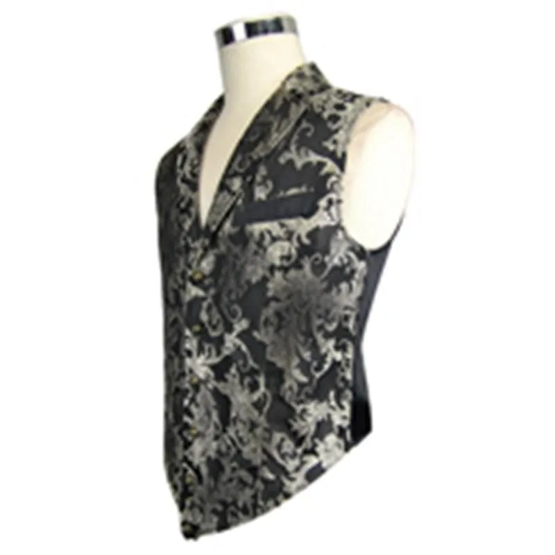 Herren-Gothic-Brocade-Weste
