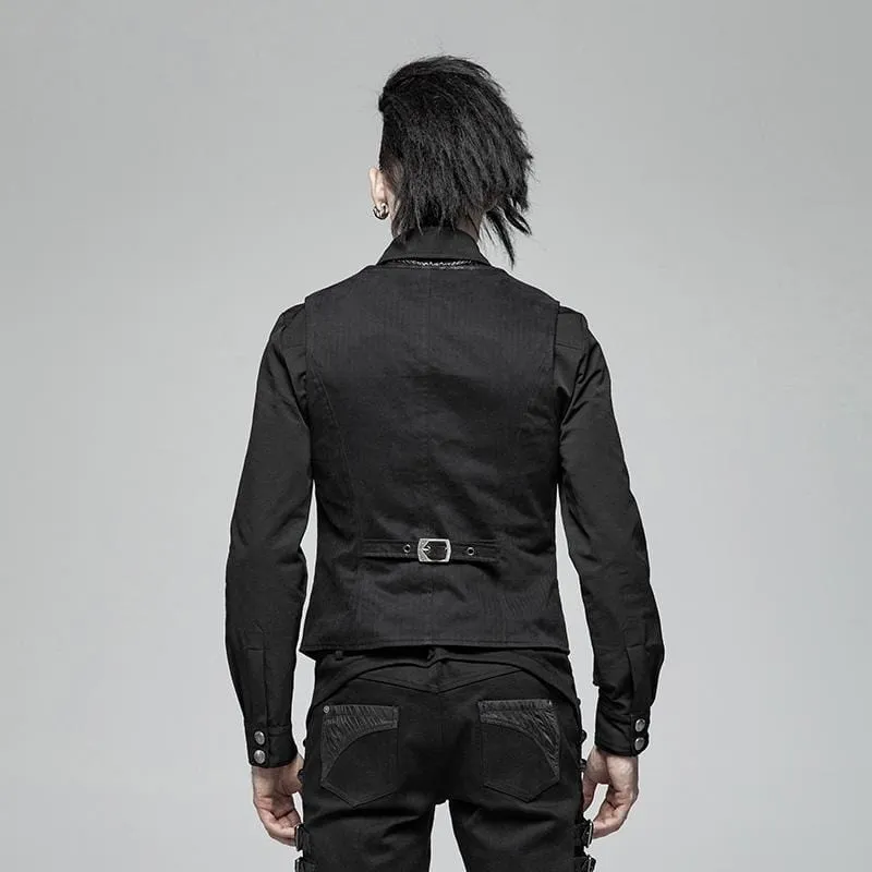 Herren-Gothic-Nadelstreifen-Weste