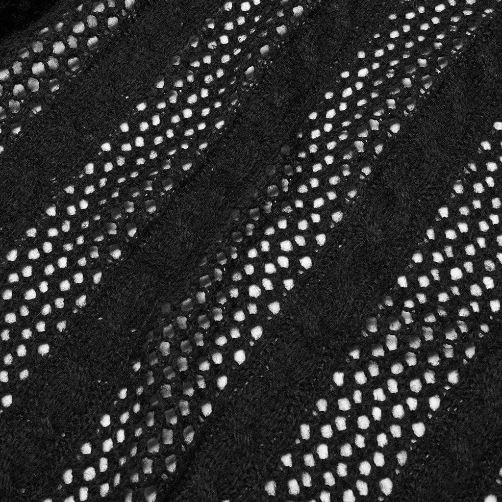 Herren Gothic Schnallen Unregelmäßiges Mesh-Weste