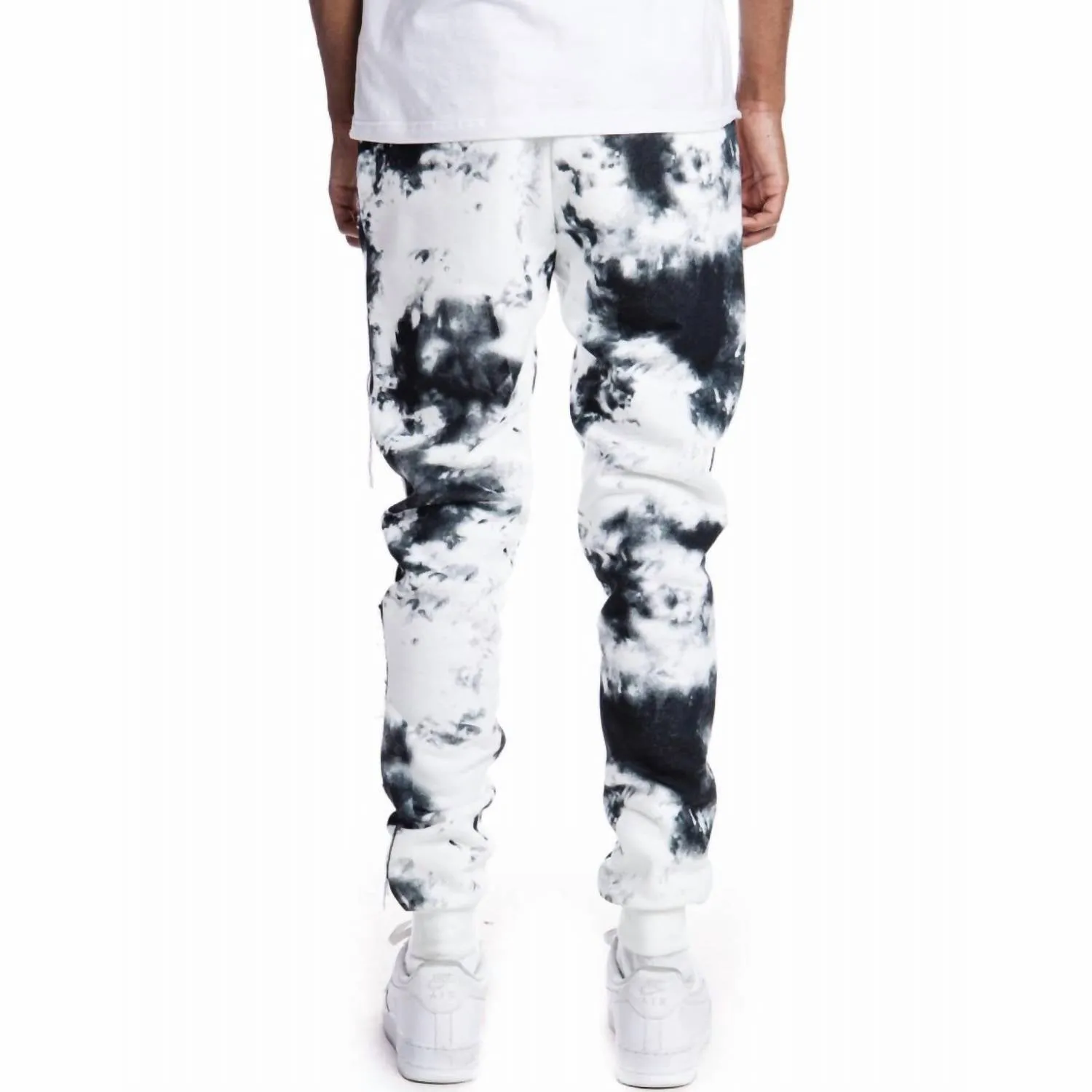 Herren Gothic Fashion Fleece Jogger in Wolken-Schwarz