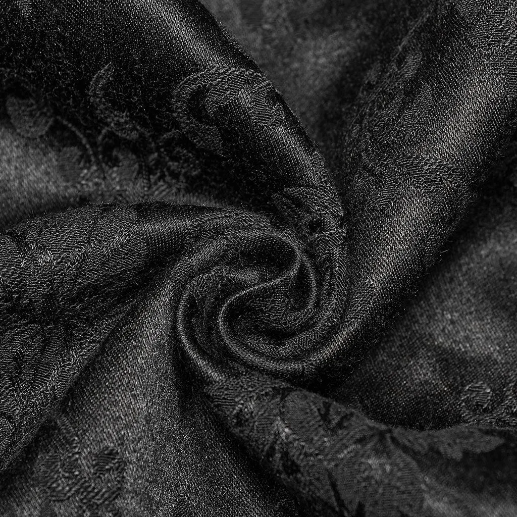 Herren Gothic Blumenmuster Rüschenweste