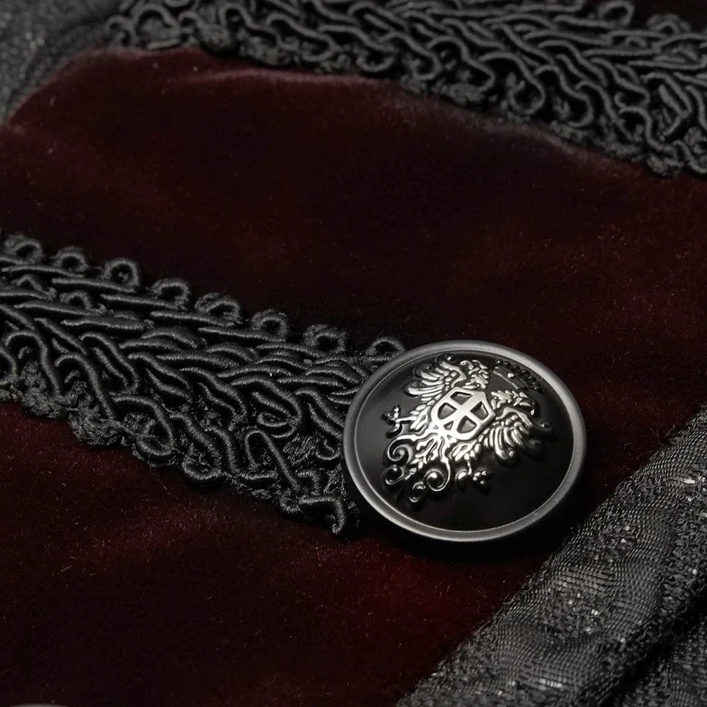 Herren Gothic Jacquard Westen mit vorderer Knopfleiste