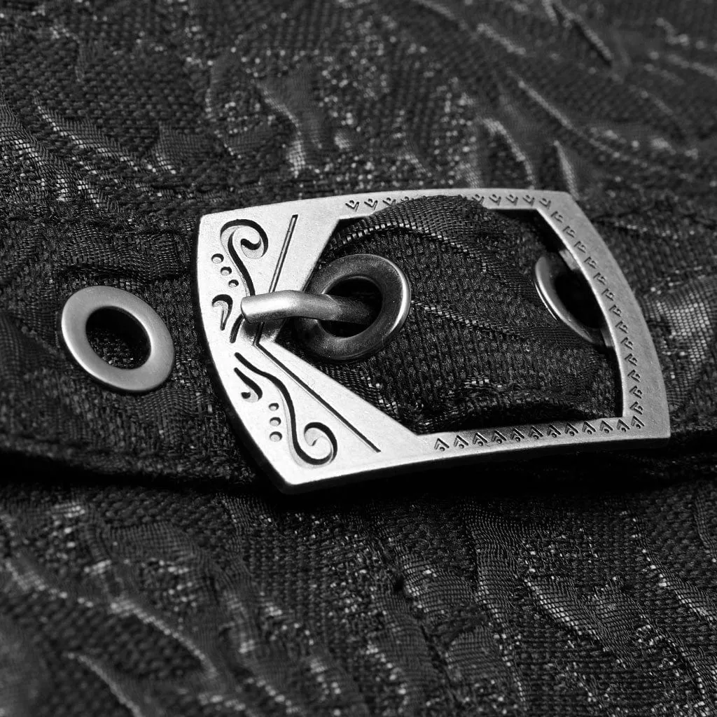 Herren Gothic Jacquard Westen mit vorderer Knopfleiste