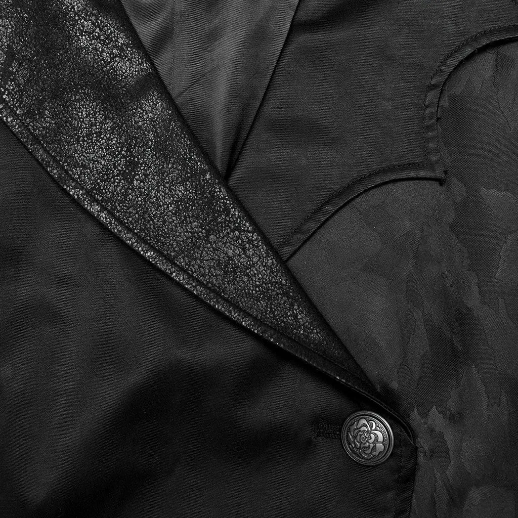 Herren-Gothic-Weste mit Schnürung, Reißverschluss und Kette