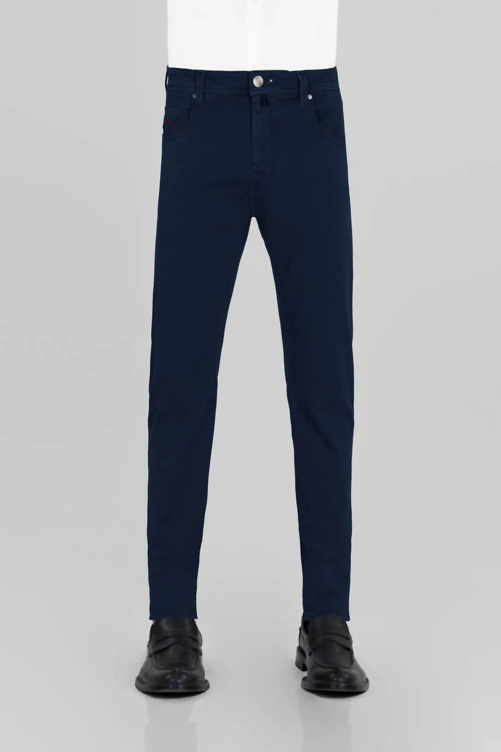 Herren Leonardo Zip Slim Hose in Dunkelblau