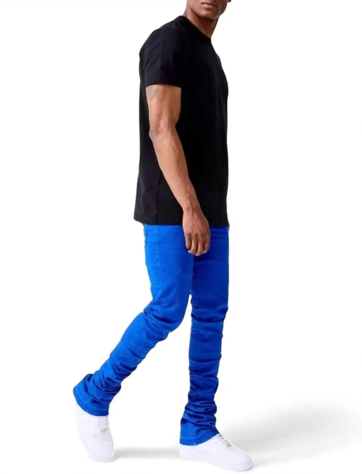 Herren Martin Stacked Kingsbridge Denim Jeans in Royal
