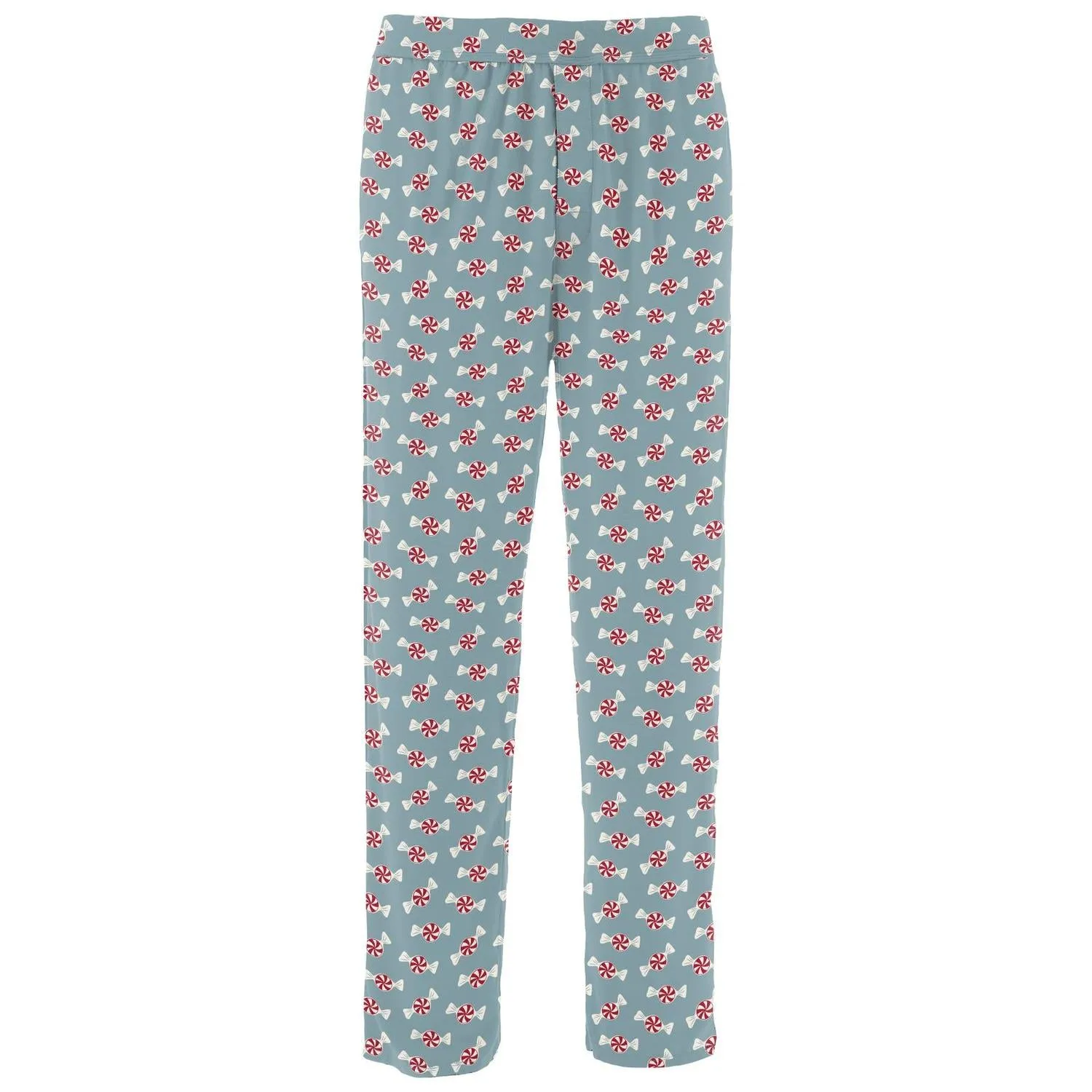 Herren-Pyjamahose mit Druck in Stürmischer See Pfefferminz