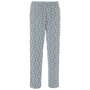 Herren-Pyjamahose mit Druck in Stürmischer See Pfefferminz