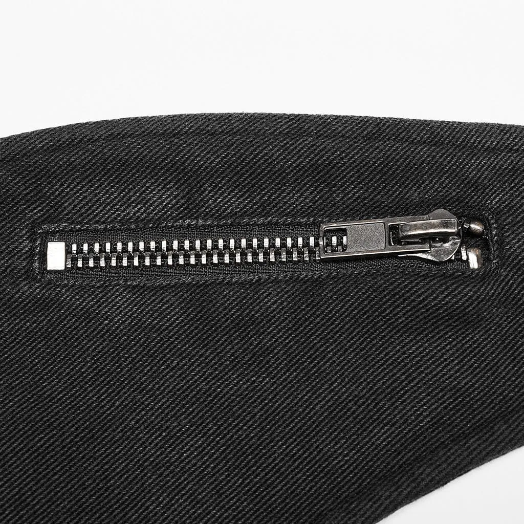Männer Punk Gürtel mit großen Taschen und Verschluss