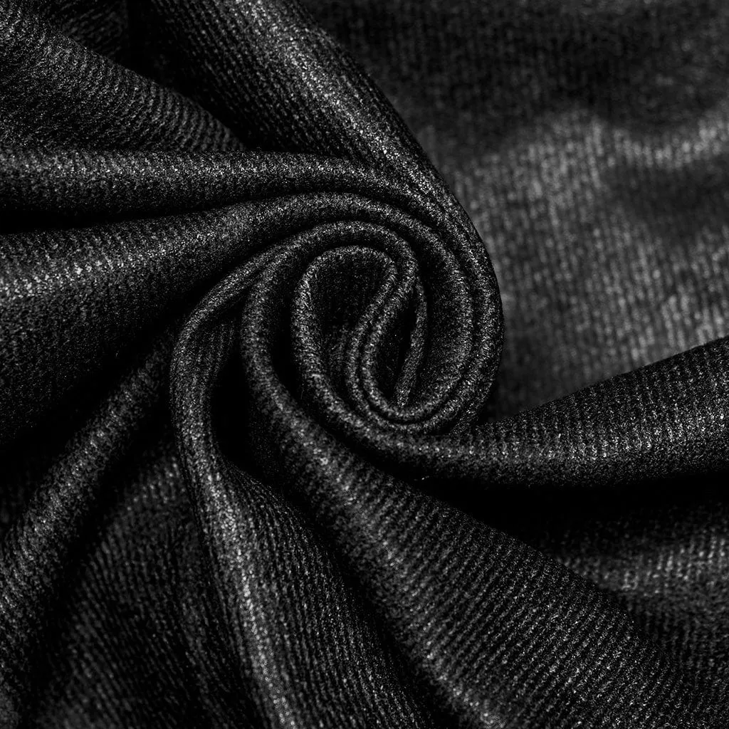 Herren Punk Gothic Hose mit großen Taschen und Riemchen in Schwarz-Grau