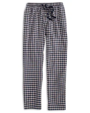 Herren-Silberblatt-Karo-Hose in Anzugsblau