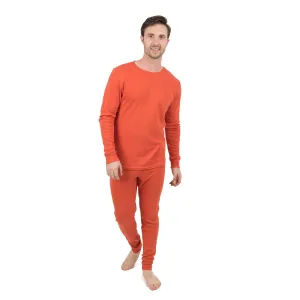 Herren-Zweiteiler Baumwoll-Schlafanzug Klassische Uni-Farbe