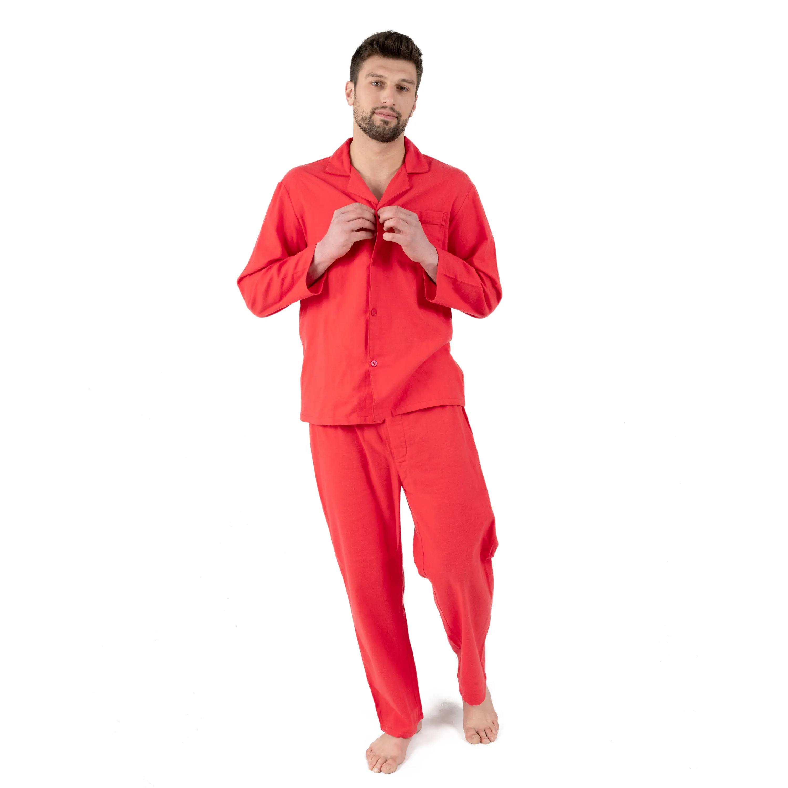Herren-Zweiteiler Flanell-Pyjama