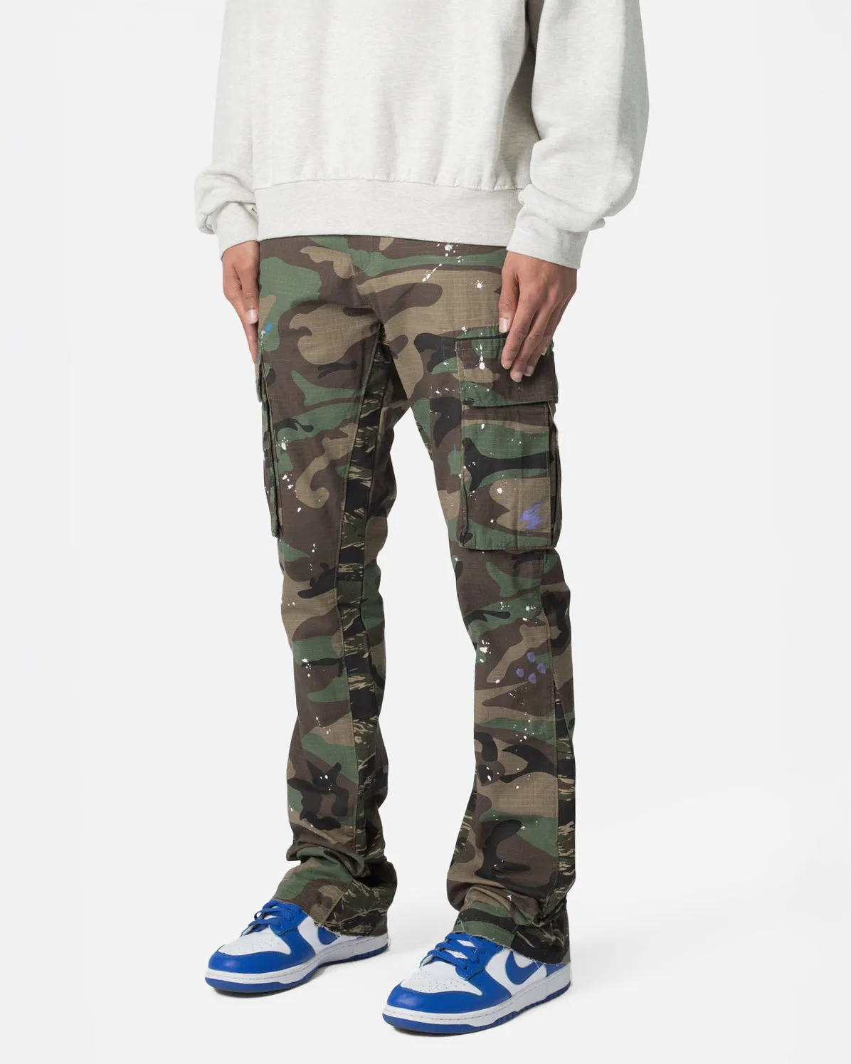 MNML Bootcut Cargo-Hose Camouflage