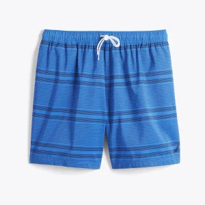 Nautica Herren Große & Hohe Nachhaltig Hergestellte 8" Gestreifte Badehose True Navy Nautica