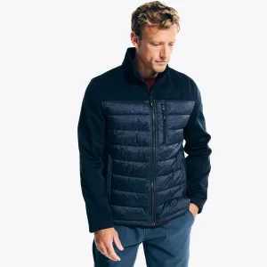 Nautica Herren Navtech Nachhaltig Hergestellte Mixed-Media-Jacke Marineblau Nautica