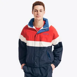 Nautica Herren Reissue Colorblock Packable Jacke Segel Creme Nautica