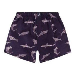Nautica Herren Boxershorts mit Haifisch-Print, gewebt, Bolt Blue Nautica