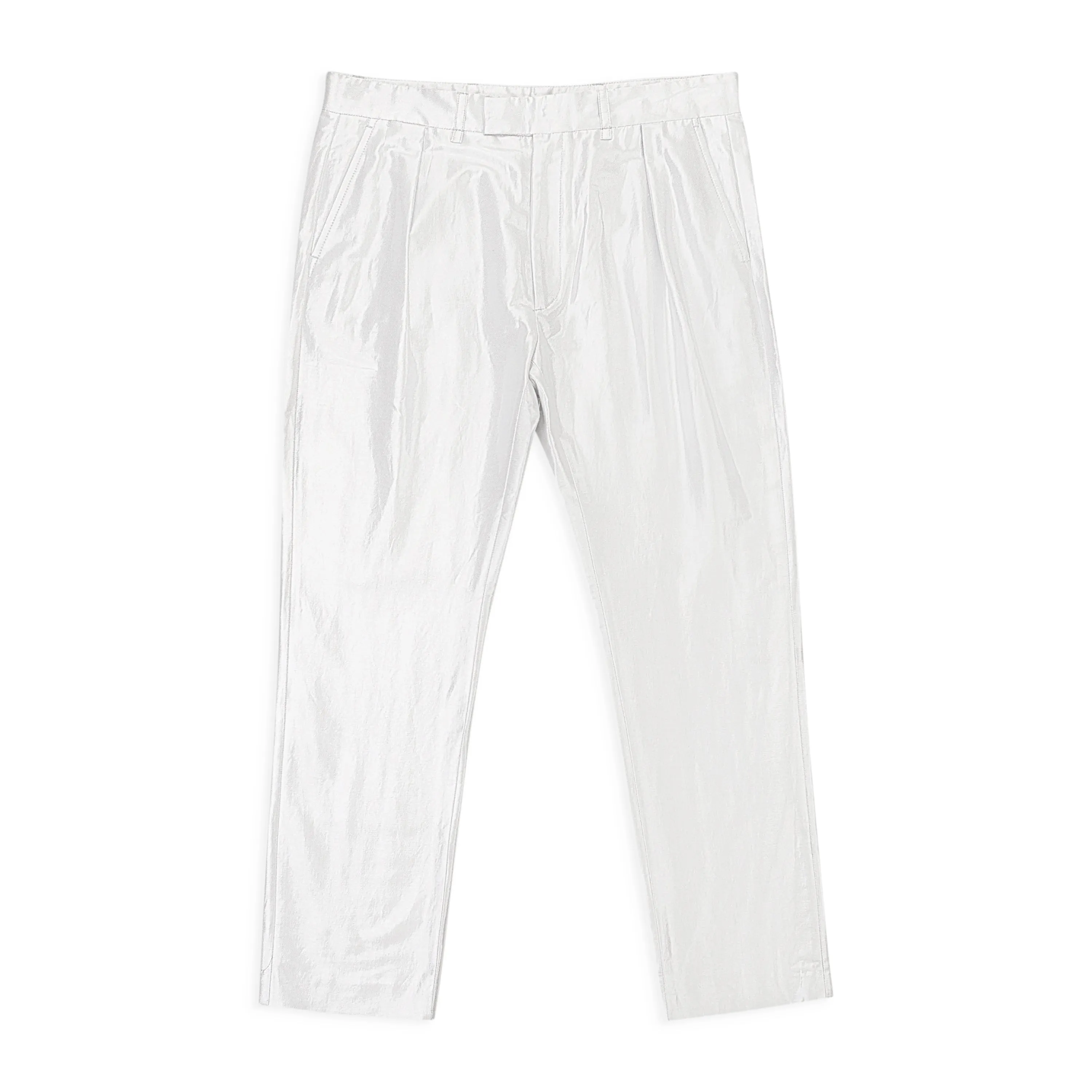 NWT DEMEULEMEESTER GERADE SILBERNE CASUALHOSE FÜR HERREN